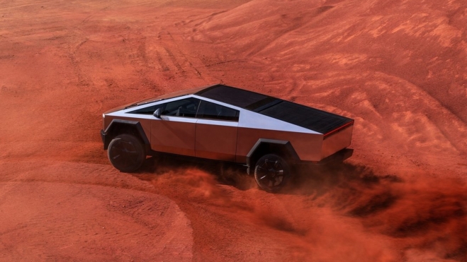 Tesla Cybertruck Trasera Tesla Cybertruck Trasera
