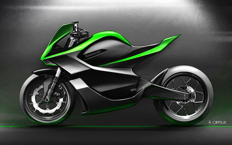  Kawasaki podría estar preparando una Ninja eléctrica con batería intercambiable. 