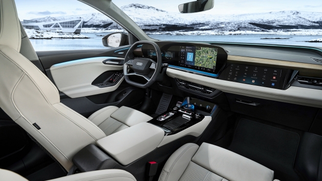 audi q6 etron electrico interior