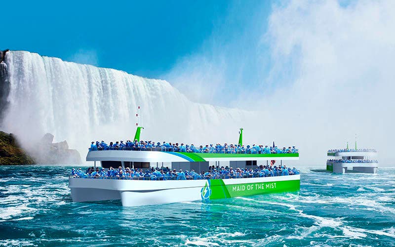  La visita a las cataratas del Niágara podrá realizarse a partir de finales de este año en un barco eléctrico. 