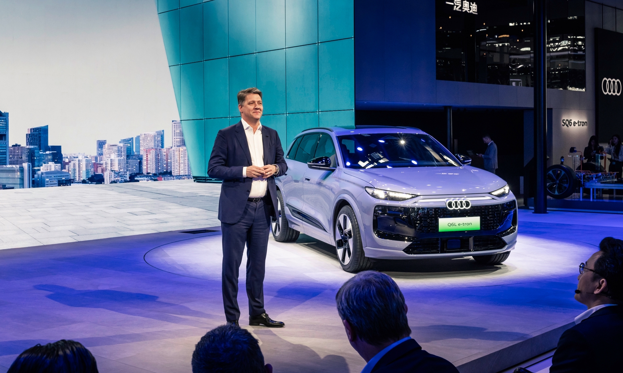 Gernot Döller, CEO de Audi, durante una presentación en el pasado Salón de Beijing. 