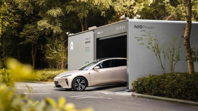 NIO se ha convertido en el adalid del sistema de intercambio de baterías. NIO se ha convertido en el adalid del sistema de intercambio de baterías.