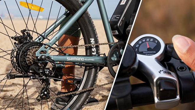 Recurre a un cambio Shimano de 7 velocidades. Recurre a un cambio Shimano de 7 velocidades.