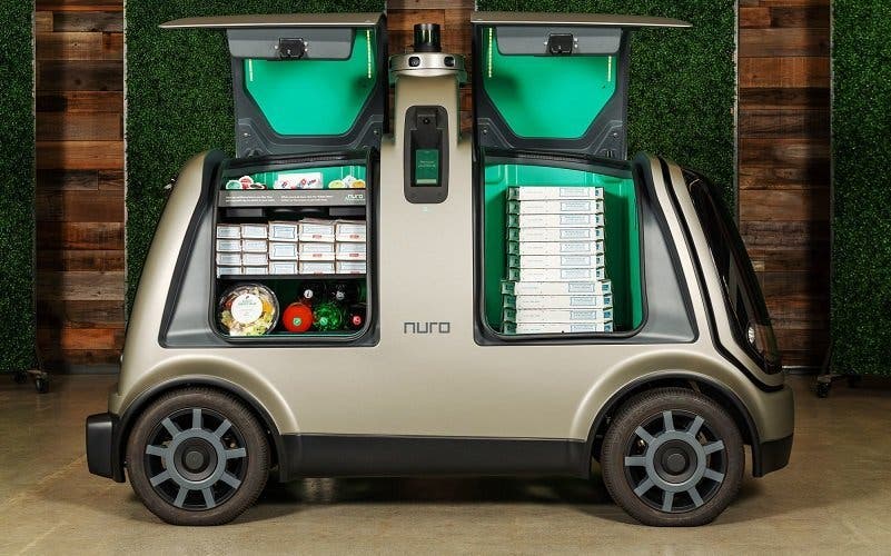  Nuro R1, el vehículo autónomo de reparto de pizzas 
