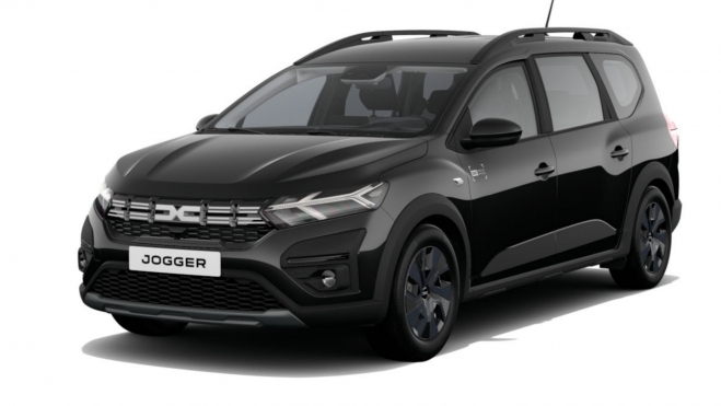 Aspecto del Dacia Jogger Hybrid Expression, con pintura de serie y ruedas con embellecedores. Aspecto del Dacia Jogger Hybrid Expression, con pintura de serie y ruedas con embellecedores.