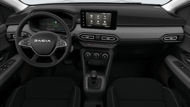 El salpicadero lo hereda del Dacia Sandero. El salpicadero lo hereda del Dacia Sandero.
