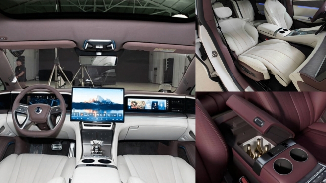 Detalles del interior del Denza 9 GT. Detalles del interior del Denza 9 GT.