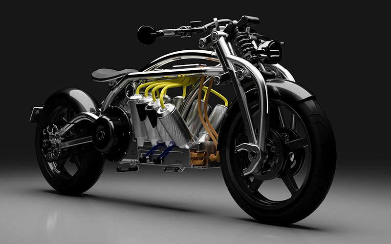  Evolución del diseño de la Curtiss Zeus con la batería en forma de motor V8. 