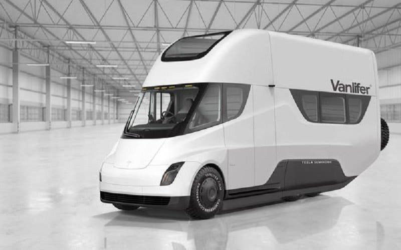  Vanlifer imagina la caravana eléctrica ideal sobre la base de un Tesla Semi 