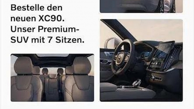 Imágenes del interio del nuevo Volvo XC90. Imágenes del interio del nuevo Volvo XC90.