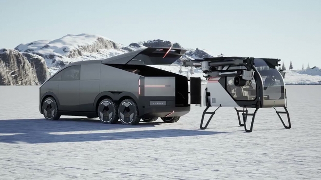 Este avión eléctrico va anclado a la parte posterior del XPeng Land Aircraft Carrier. Este avión eléctrico va anclado a la parte posterior del XPeng Land Aircraft Carrier.