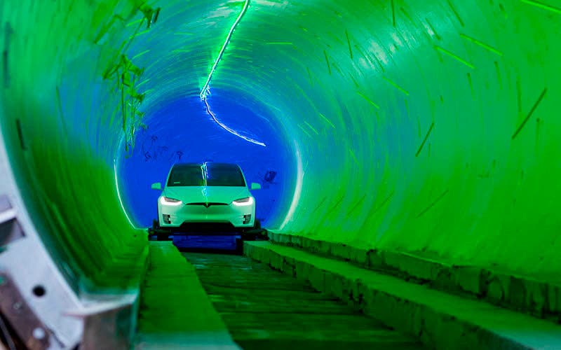 Prototipo de túnel de The Boring Company. 