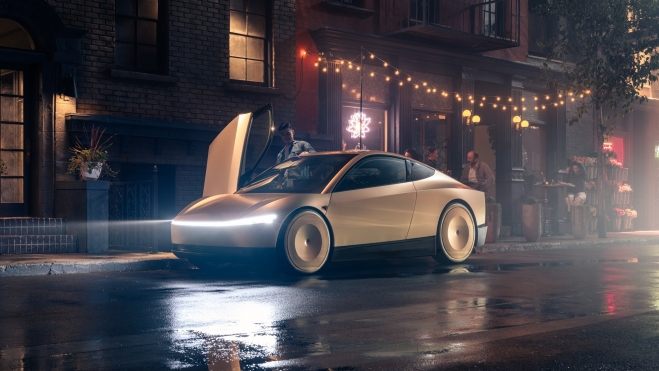 Tesla Cybercab Delantera Tesla Cybercab Delantera