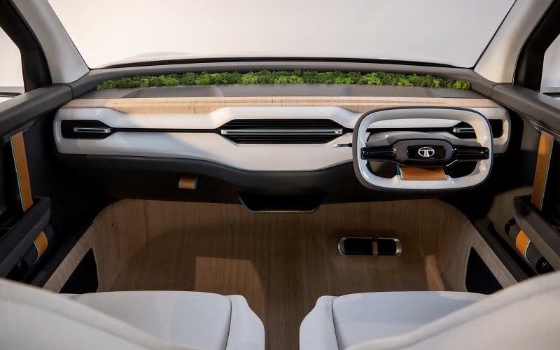  ¡Olvida las pantallas! Así es el minimalista interior del Tata Sierra EV Concept 