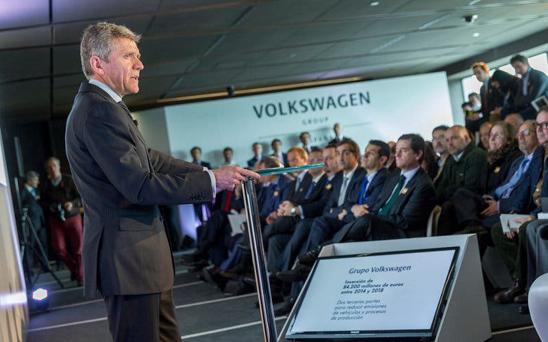  El presidente de Volkswagen Group España Distribución, Francisco Pérez Botello, en un encuentro con la prensa. 