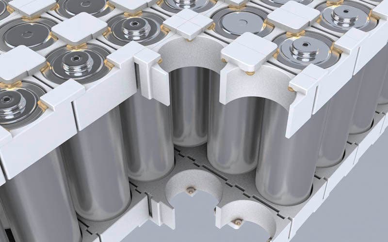  Arquitectura del módulo de batería para celdas cilíndricas de Henkel y Covestro. 