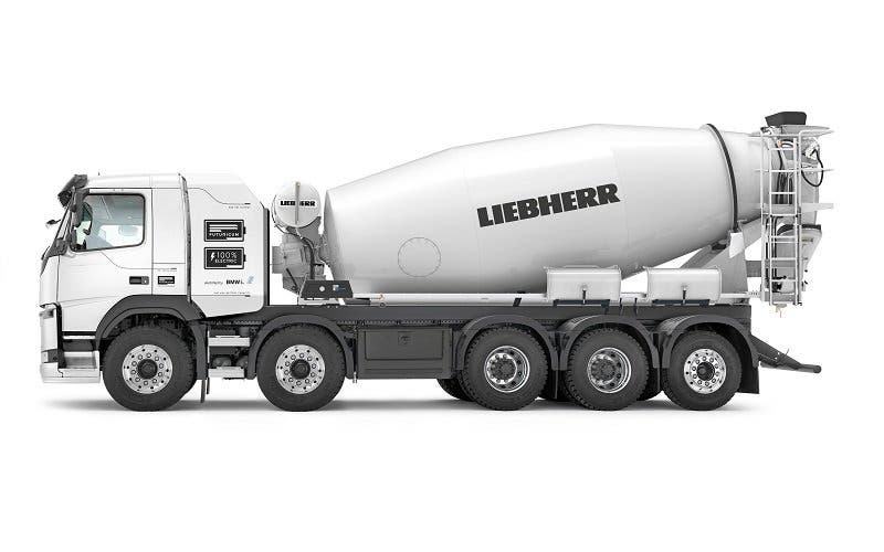  Liebherr presenta su primer camión hormigonera completamente eléctrico 