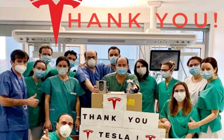  Dos hospitales españoles reciben 40 ventiladores de Tesla, donados por Elon Musk 