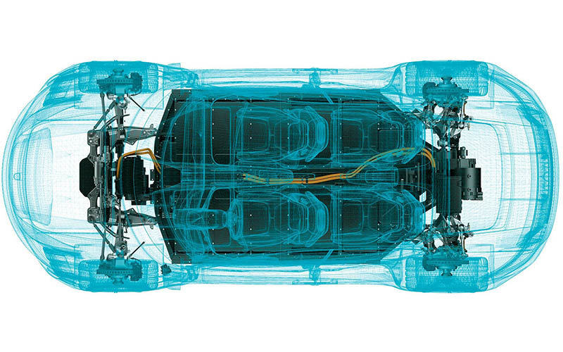 Tren de potencia eléctrico del Porsche Taycan