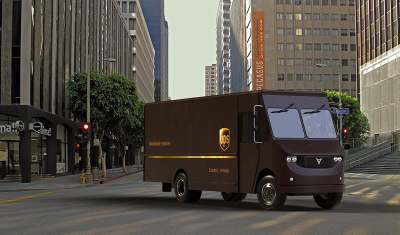 Imagen virtual del nuevo camión de reparto eléctrico de UPS y Thor