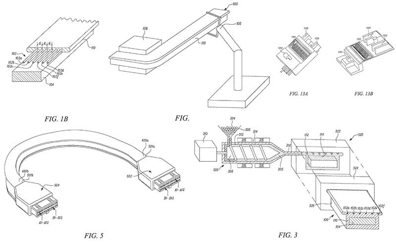 Algunas imágenes incluidas en la patente del cable estructural de Tesla