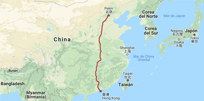 Autopista G4 entre Pekín y Hong Kong