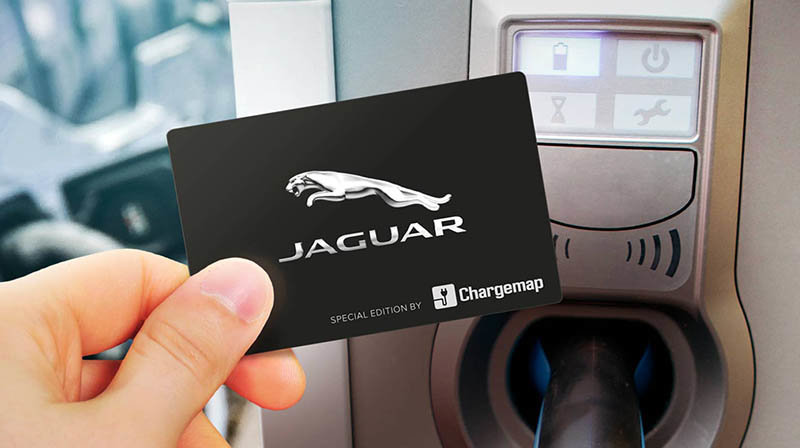 Tarjeta Jaguar special edition de Chargemap y Jaguar