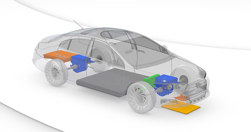 Componentes fabricados por Brusa para los coches eléctricos. Foto BRUSA Elektronik AG