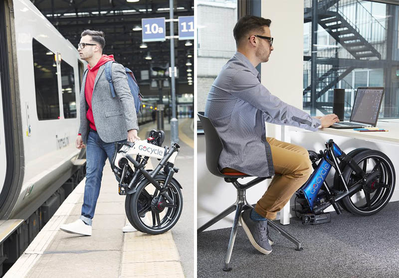Una vez plegada la Gocycle GX puede transportarse y guardarse con facilidad