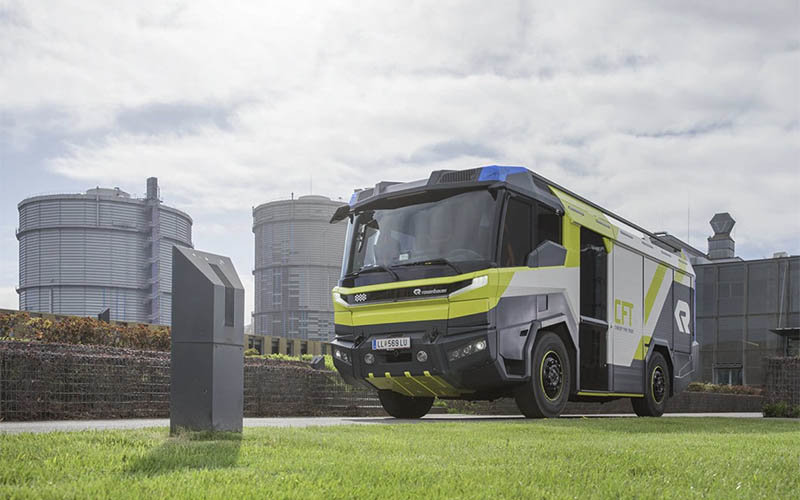 CFT camion de bomberos electrico Volvo Rosenbauer