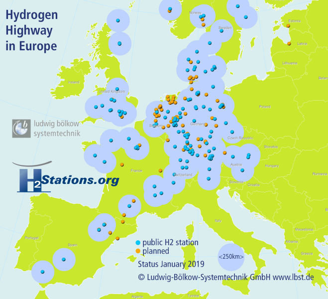 mapa hidrógeno europa