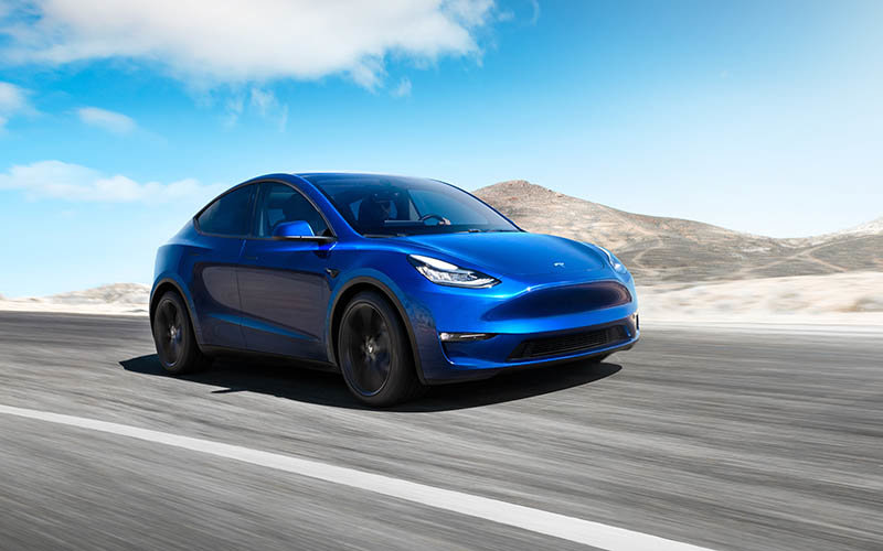 Tesla Model Y Front 34 Blue