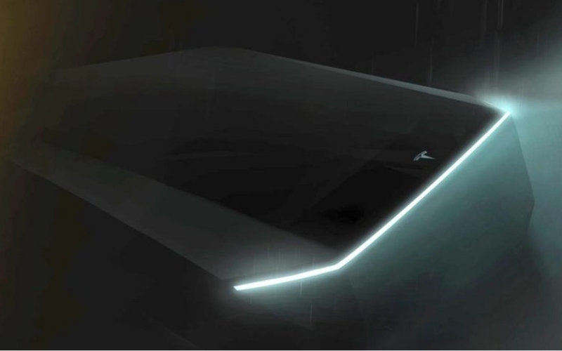 Imagen teaser de la parte delantera de la pick-up de Tesla