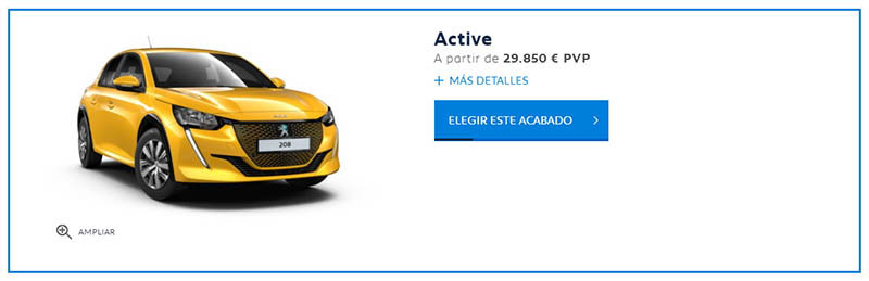 Peugeot e-208 Active por 29.850 €
