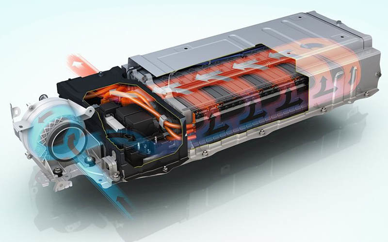 Sistema de refrigeración actual de la batería de un vehículo eléctrico