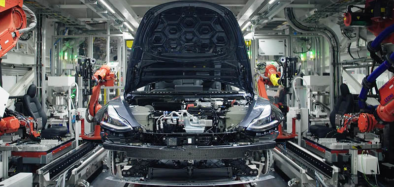 Fabricación del Tesla Model 3