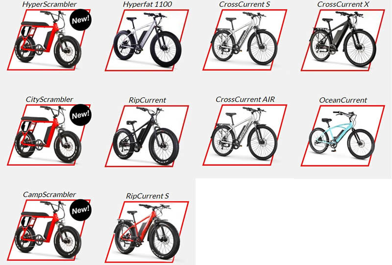 Catálogo de bicicletas eléctricas de Juiced Bikes
