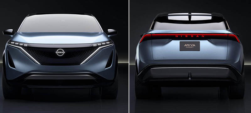 Frontal y zaga del Nissan Ariya Concept