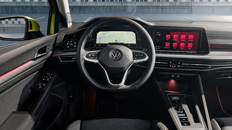 Interior del Volkswagen Golf 8