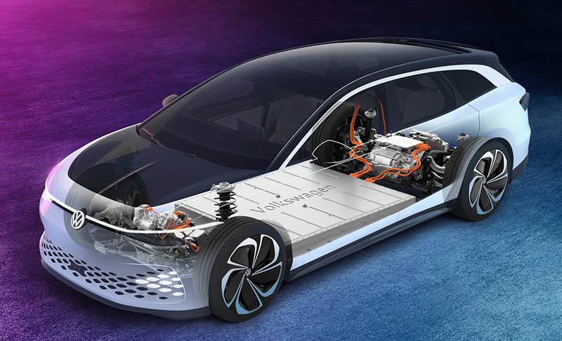 Configuración mecánica con tracción total del Volkswagen ID Space Vizzion