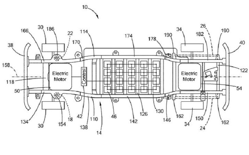 patente Ford f-150 eléctrica
