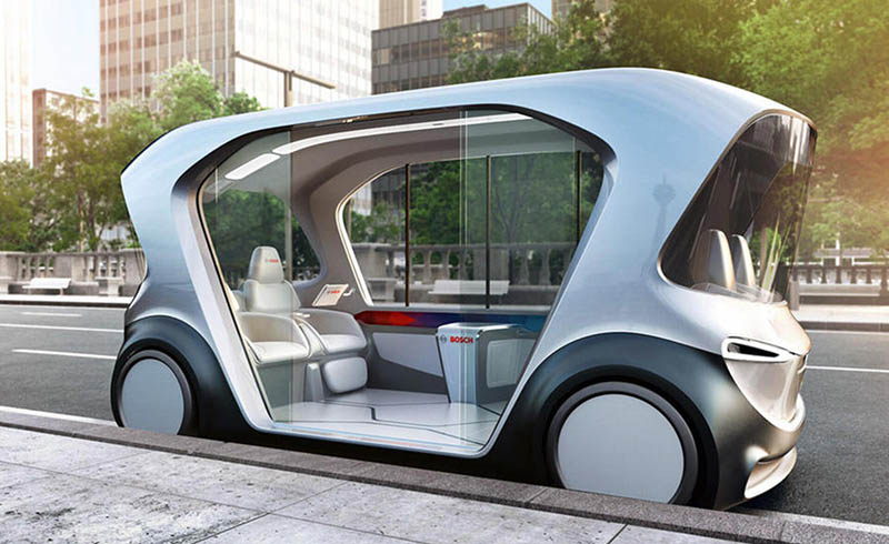 Así podría ser el primer coche eléctrico y autónomo de Bosch para el transporte de personas