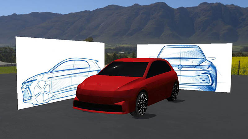 Renderizado 3D interactivo de Volkswagen