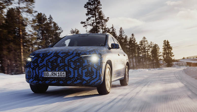 Mercedes-Benz EQA pruebas invierno suecia
