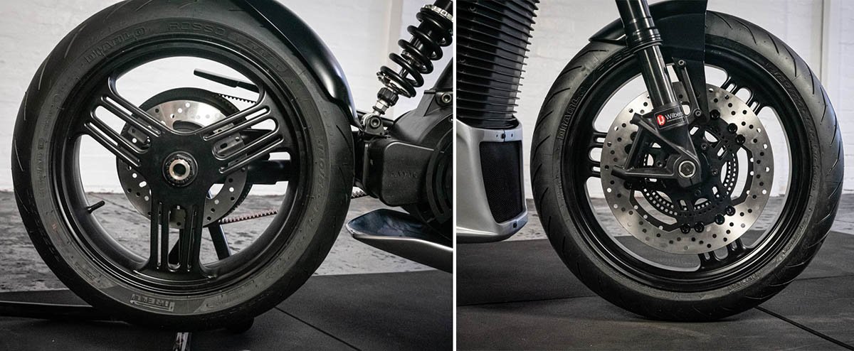 ruedas Prototipo motocicleta eléctrica Savic Motorcycles