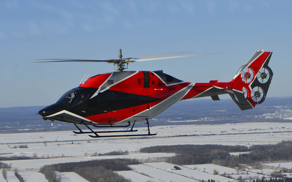 Bell 429 con rotor de cola electrico de demostracion