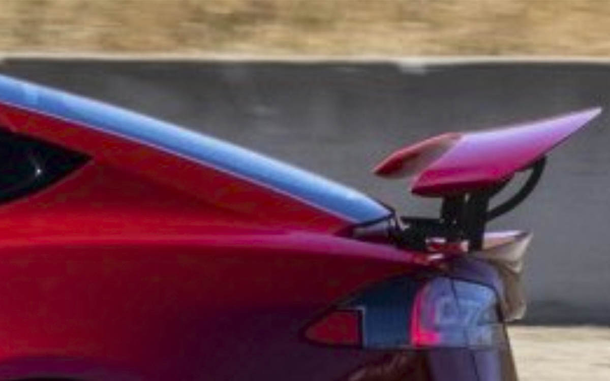 Tesla model s plaid aleron trasero retractil