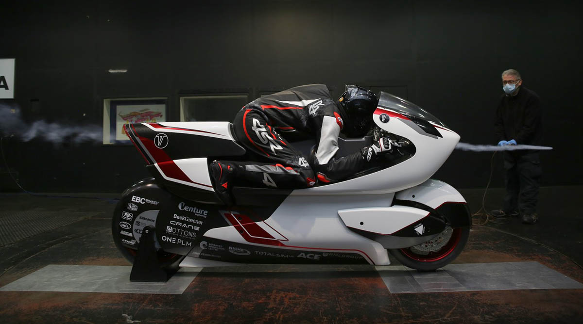 Rob White motocicleta electrica WMC250EV agujero aerodinamica