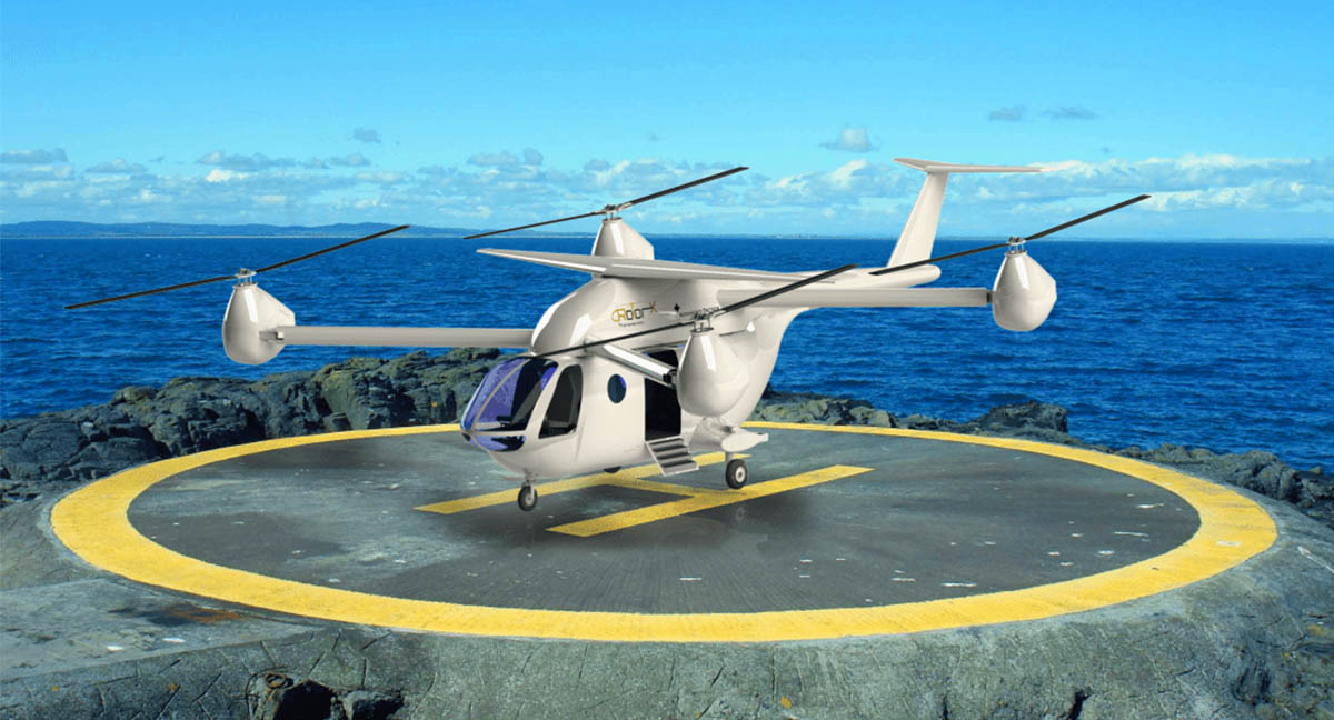 avion electrico evtol RX eTransporter rotores gran diametro