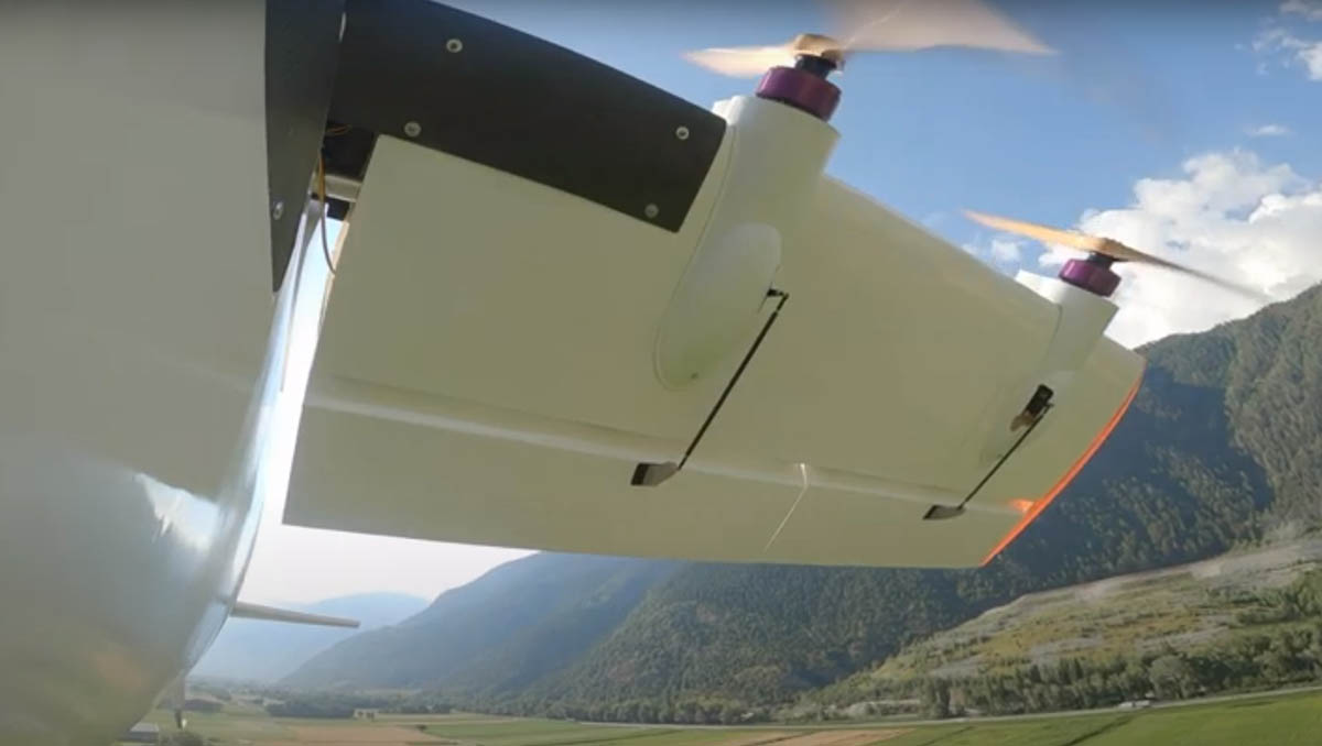 detalle ala basculante prototipo aero2 Dufour Aerospace